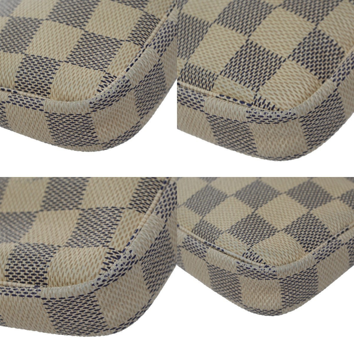 Louis Vuitton Mini Pochette Accessoires Damier Canvas White Canvas Clutche & Pouche Bag (Pre-Owned)