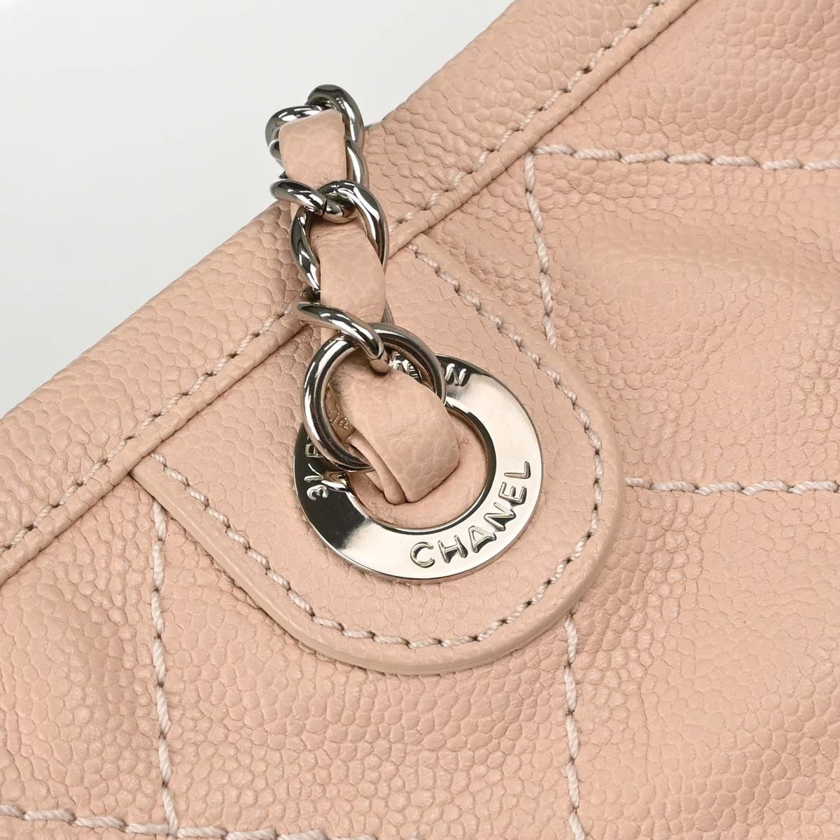 Chanel On The Road Quilted Leather Pink Leather Tote Bag Bag (Pre-Owned)