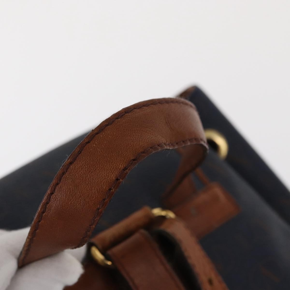 Valentino Garavani Vintage Leather Navy Leather Backpack Bag (Pre-Owned)