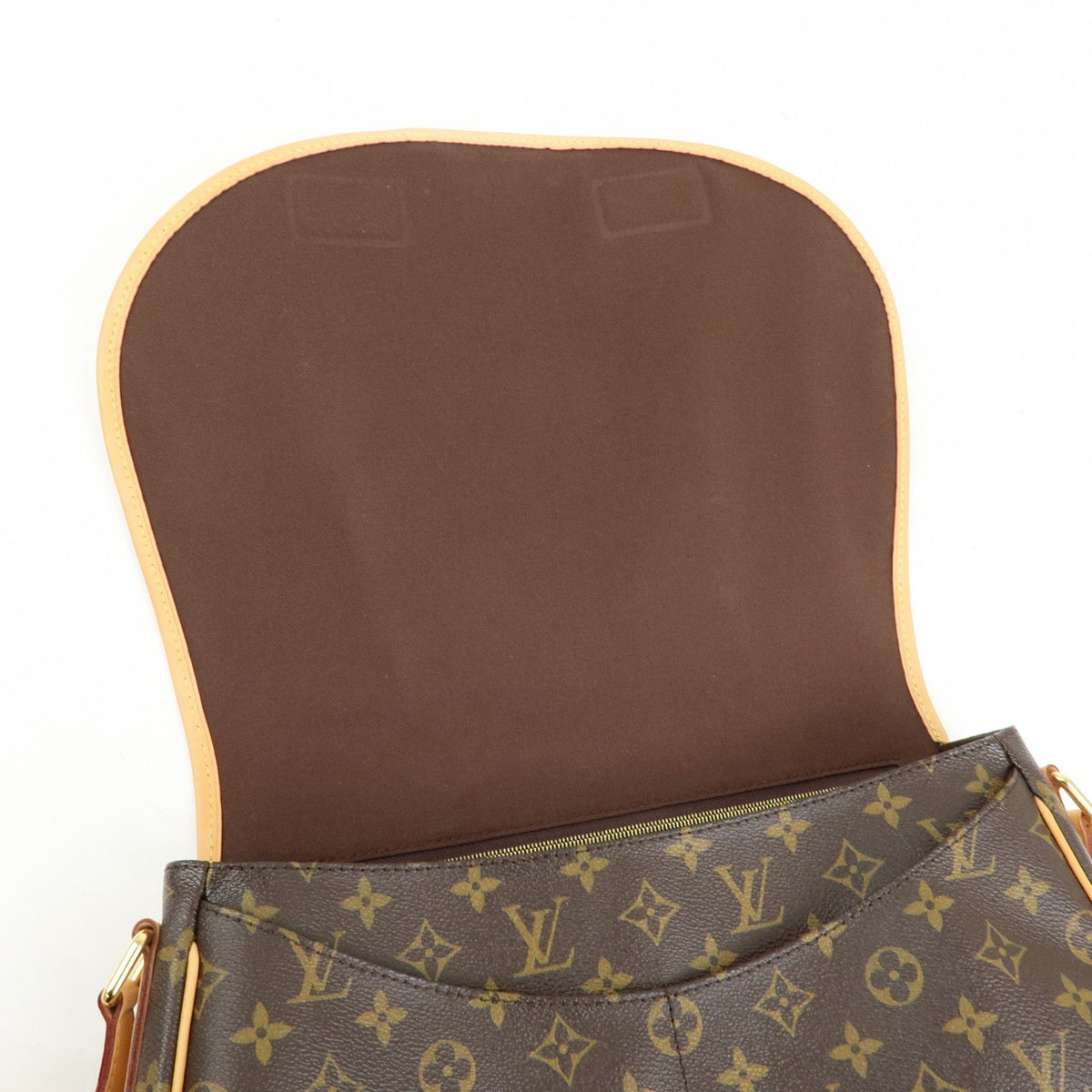 Louis Vuitton Menilmontant Monogram Canvas Brown Canvas Handbag (Pre-Owned)