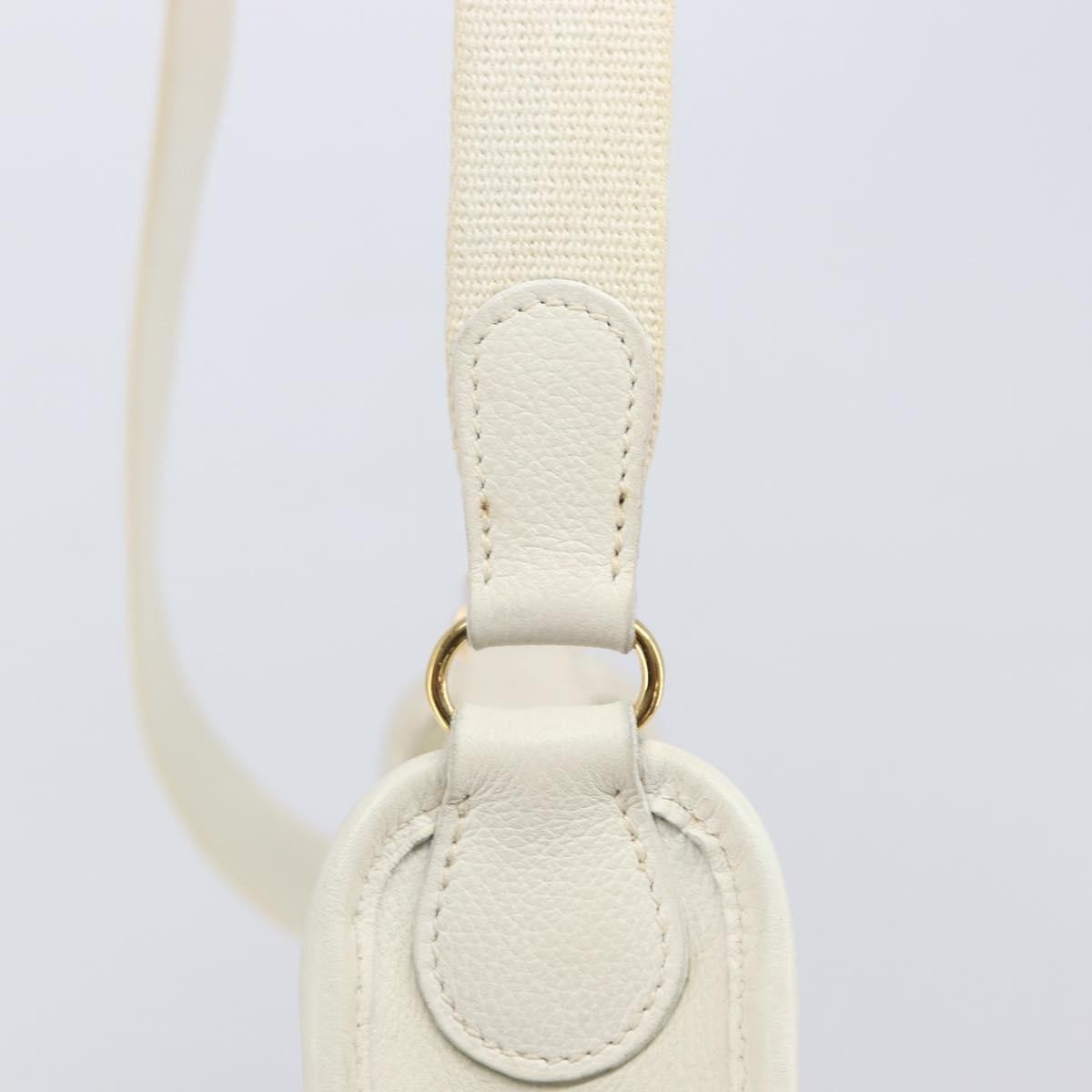 Hermes Vespa Courchevel White Leather Shoulder Bag Bag (Pre-Owned)
