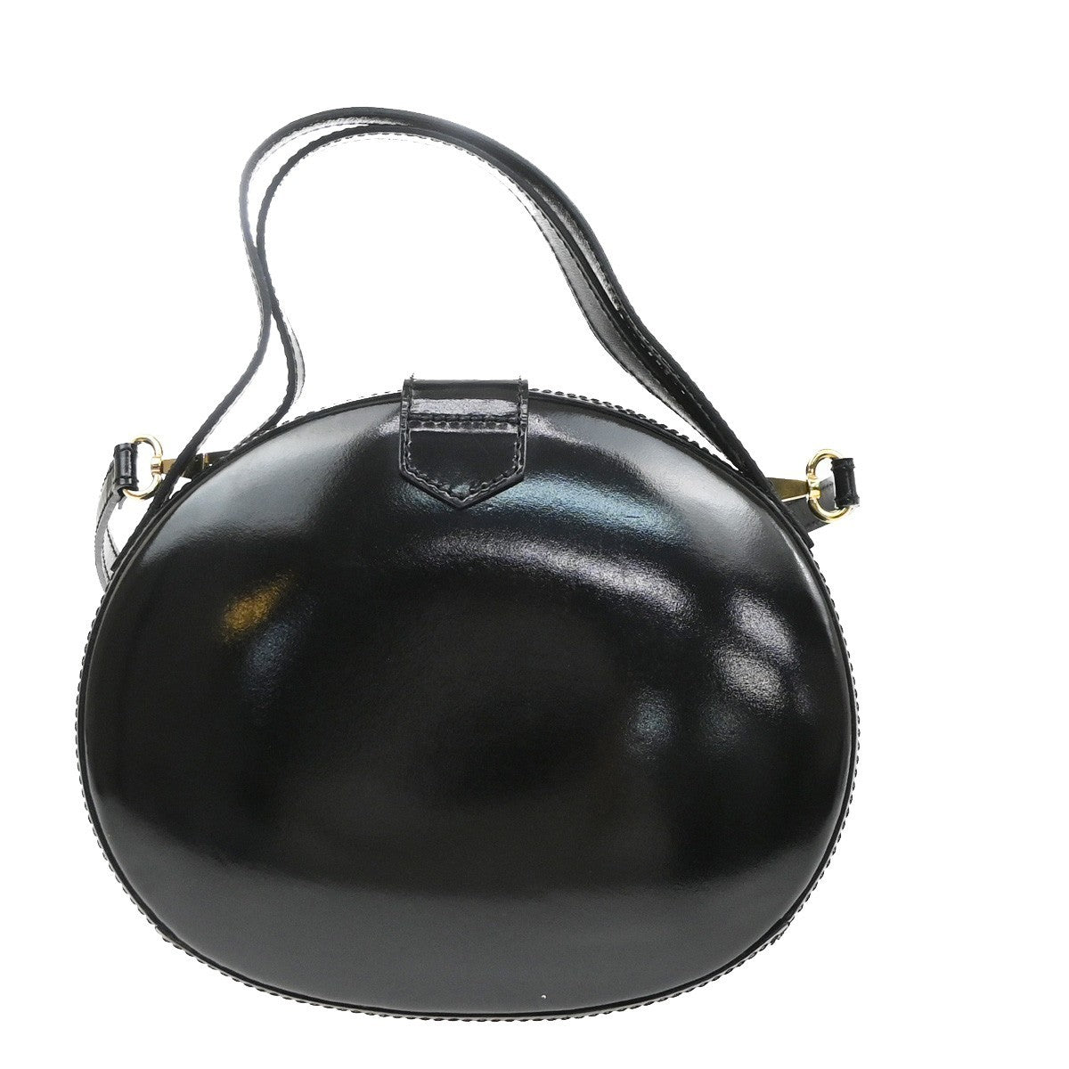 Loewe Anagram Leather Black Patent_Leather Tote Bag Bag (Pre-Owned)