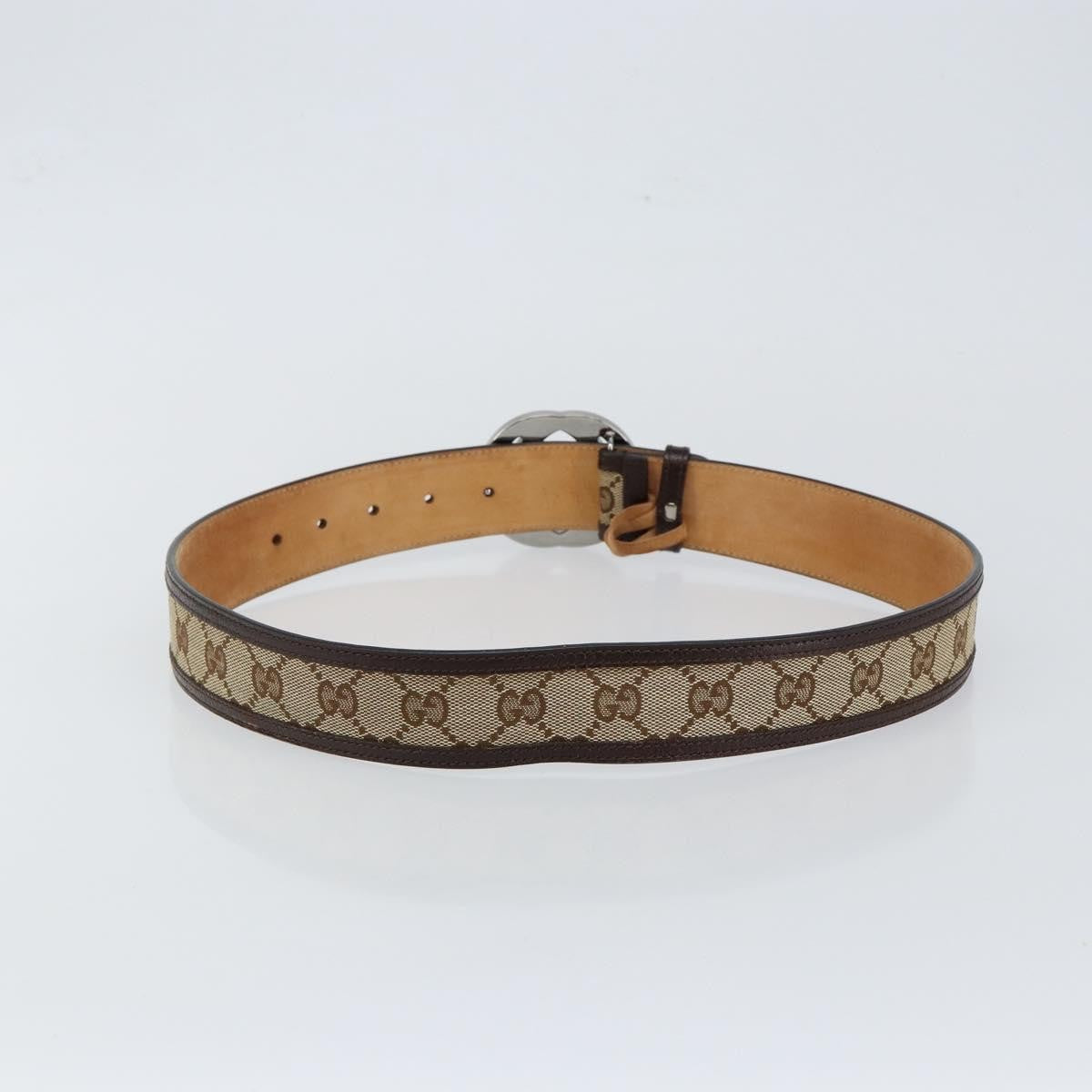 Gucci Interlocking G Belt Gg Canvas Beige Canvas Belts Accessory (Pre-Owned)