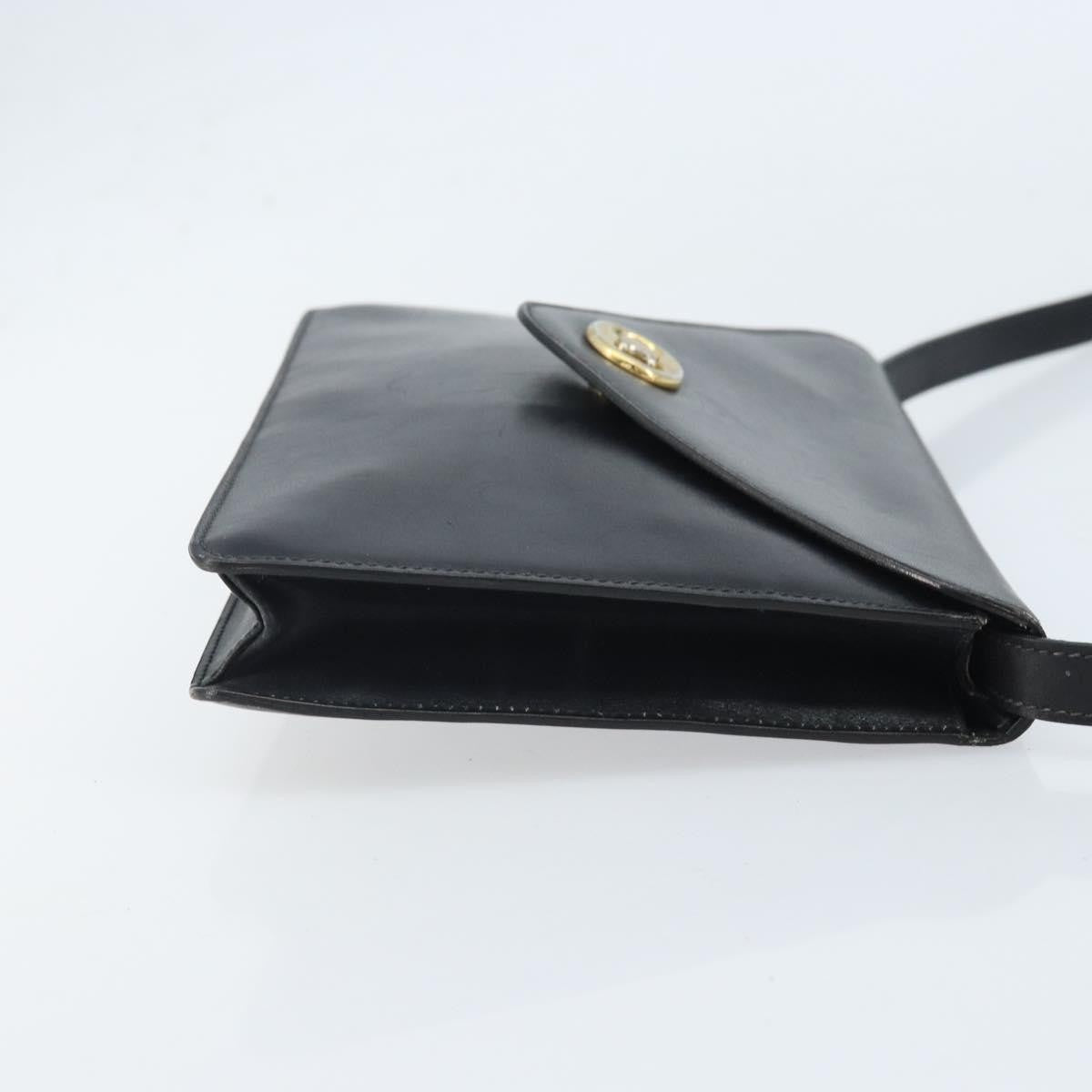 Celine Vintage Leather Black Leather Shoulder Bag Bag (Pre-Owned)