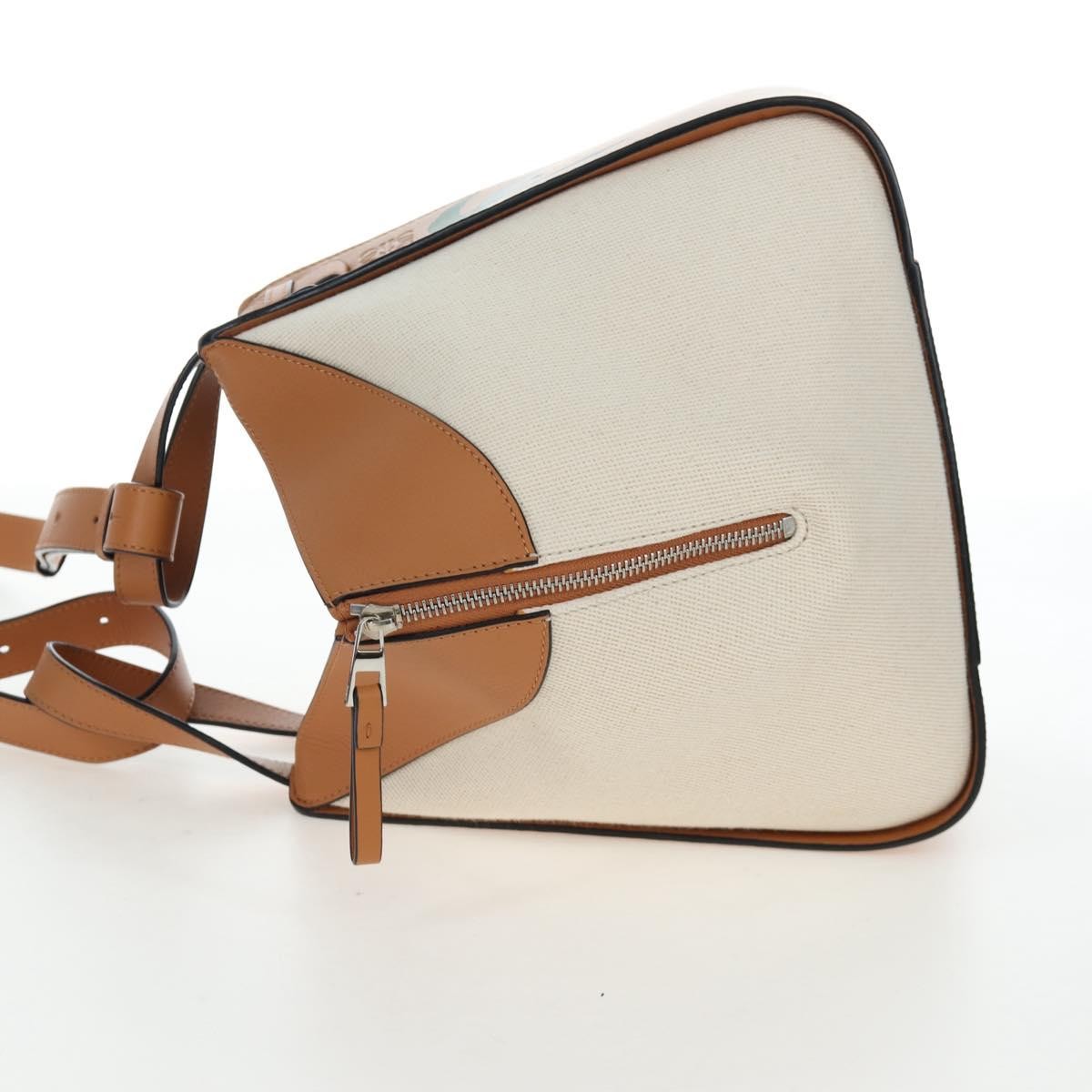 Loewe Ken Price Hammock Printed Leather And Canvas Beige Canvas Handbag (Pre-Owned)