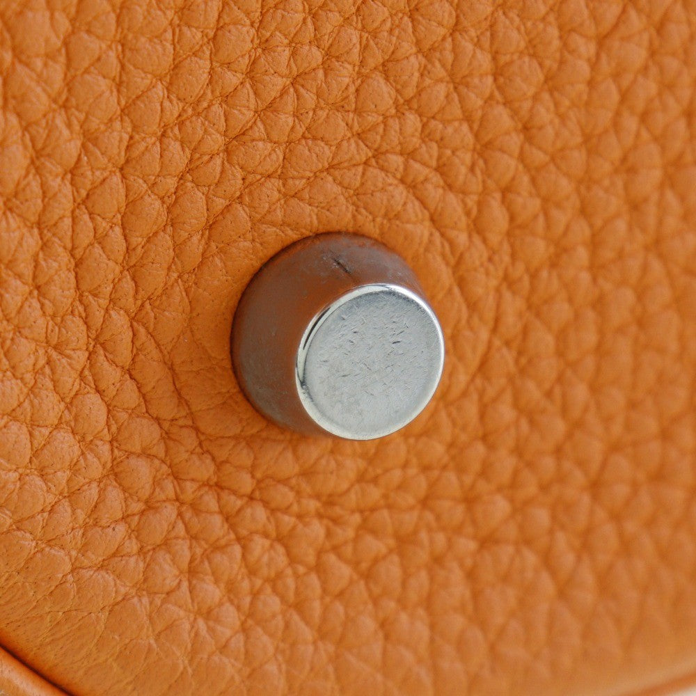 Hermes Picotin Lock Clemence Orange Leather Handbag (Pre-Owned)