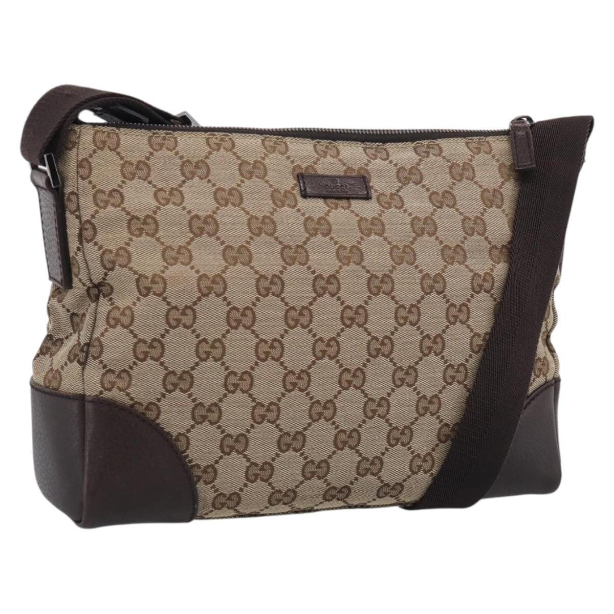 Gucci Joy Messenger Gg Canvas Brown Canvas Handbag (Pre-Owned)