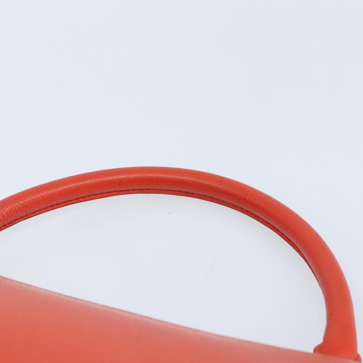 Celine Trapeze Leather With Suede Orange Leather Handbag (Pre-Owned)