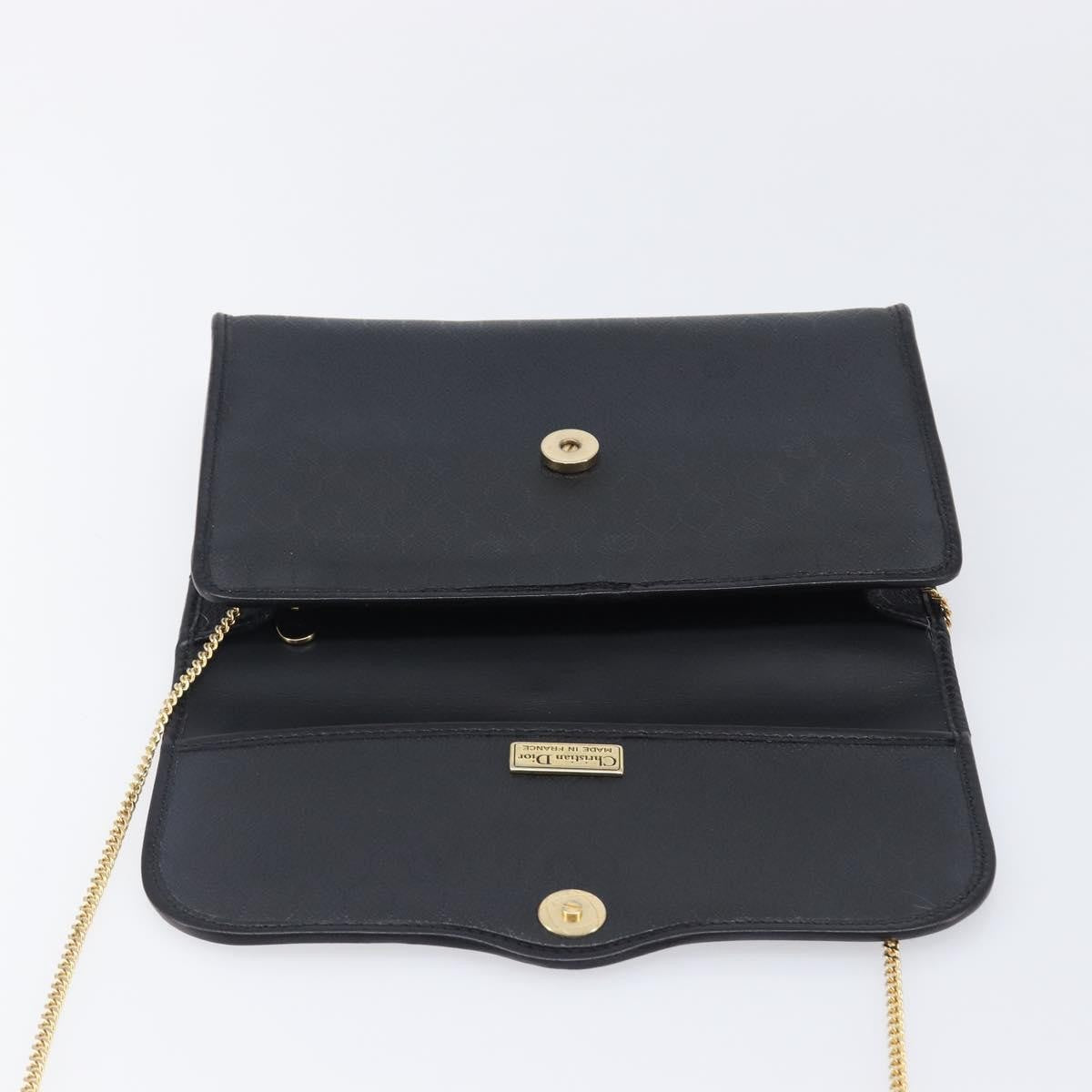 Christian Dior Vintage Honeycomb Zip Coated Canvas Black Canvas Clutche & Pouche Bag (Pre-Owned)
