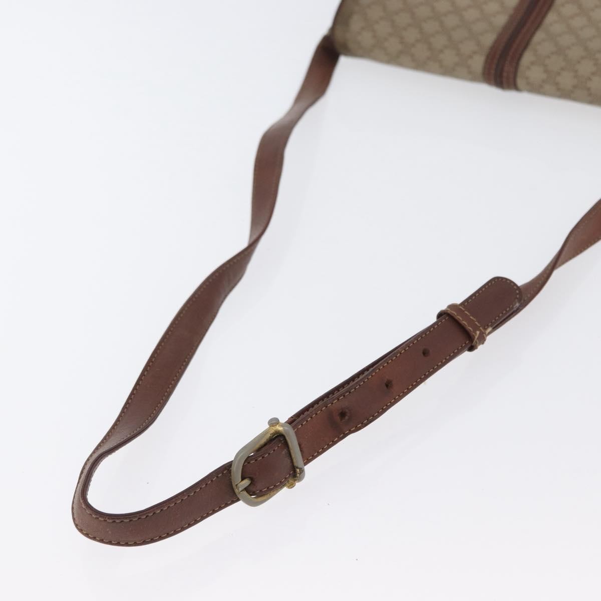 Celine Vintage Macadam Canvas And Leather Beige Canvas Shoulder Bag Bag (Pre-Owned)