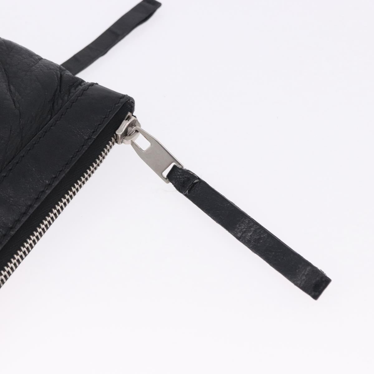 Balenciaga Classic City Clip Leather Black Leather Clutche & Pouche Bag (Pre-Owned)