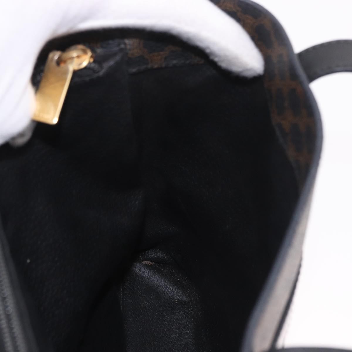 Celine C Macadam Tote Pvc Leather/ Macadam Canvas Black Canvas Shoulder Bag Bag (Pre-Owned)
