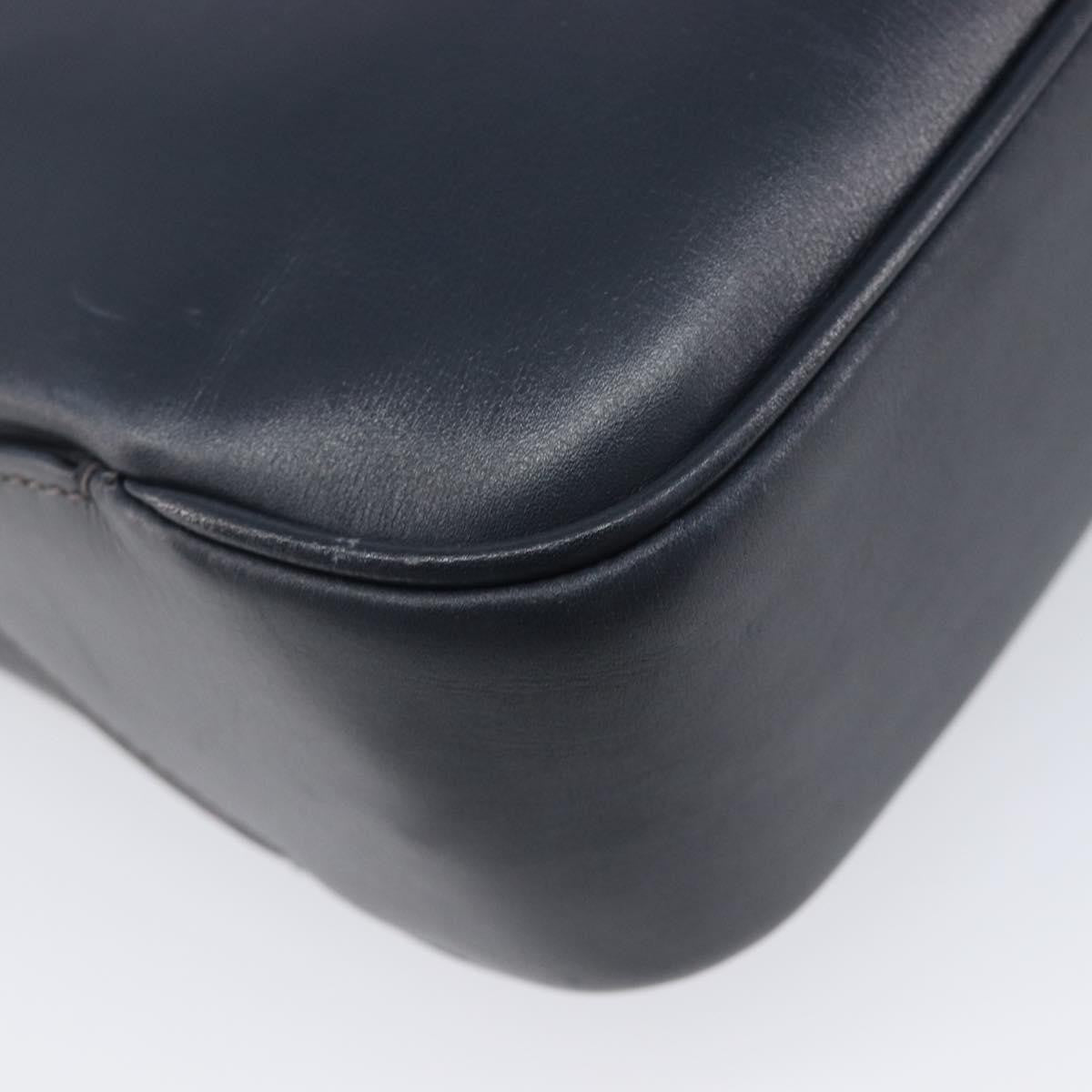 Gucci Shoulder Leather Navy Leather Shoulder Bag Bag (Pre-Owned)