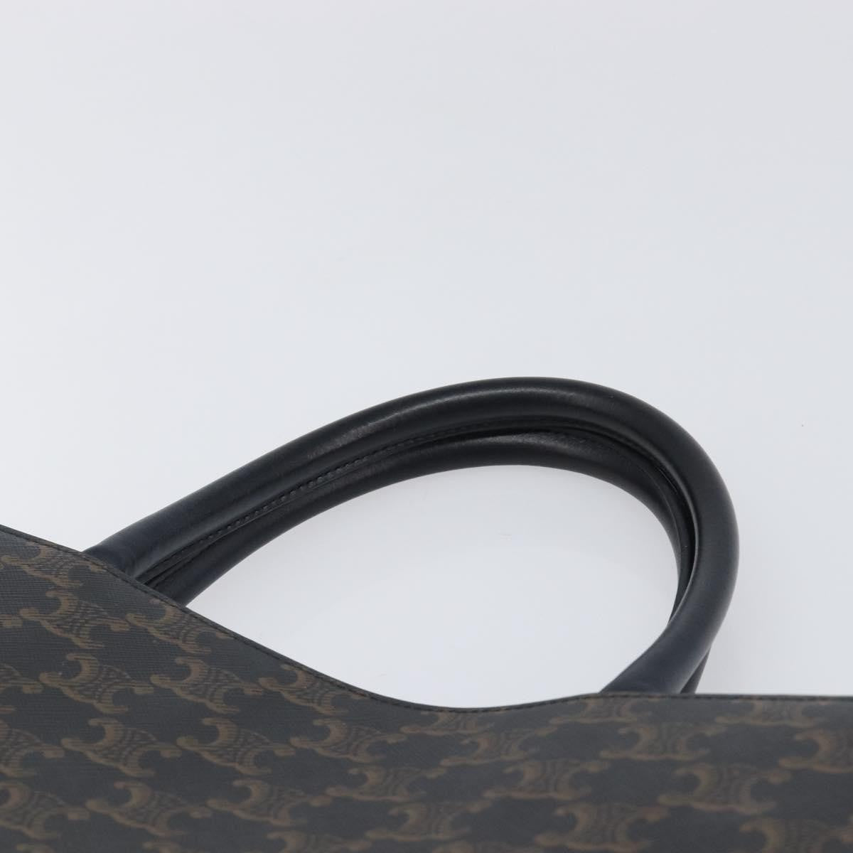 Celine Vertical Cabas Triomphe Coated Canvas Brown Canvas Tote Bag Bag (Pre-Owned)