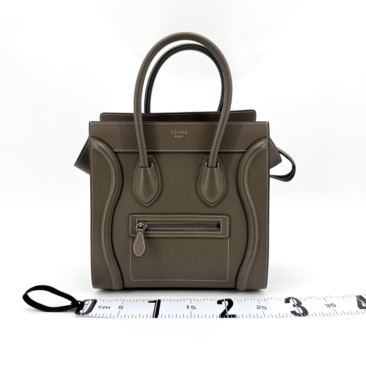 Celine Luggage Grainy Leather Brown Leather Handbag (Pre-Owned)