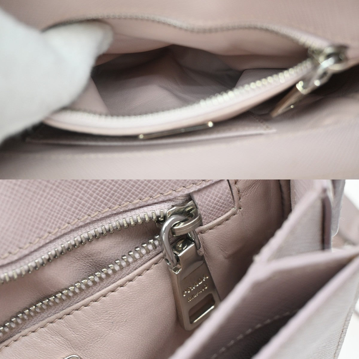 Prada Sound Flap Embroidered Saffiano Pink Leather Shoulder Bag Bag (Pre-Owned)