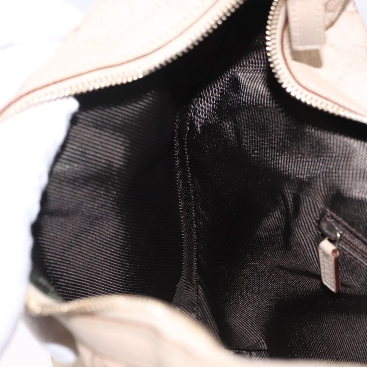 Gucci Zip Hobo Canvas Beige Canvas Handbag (Pre-Owned)