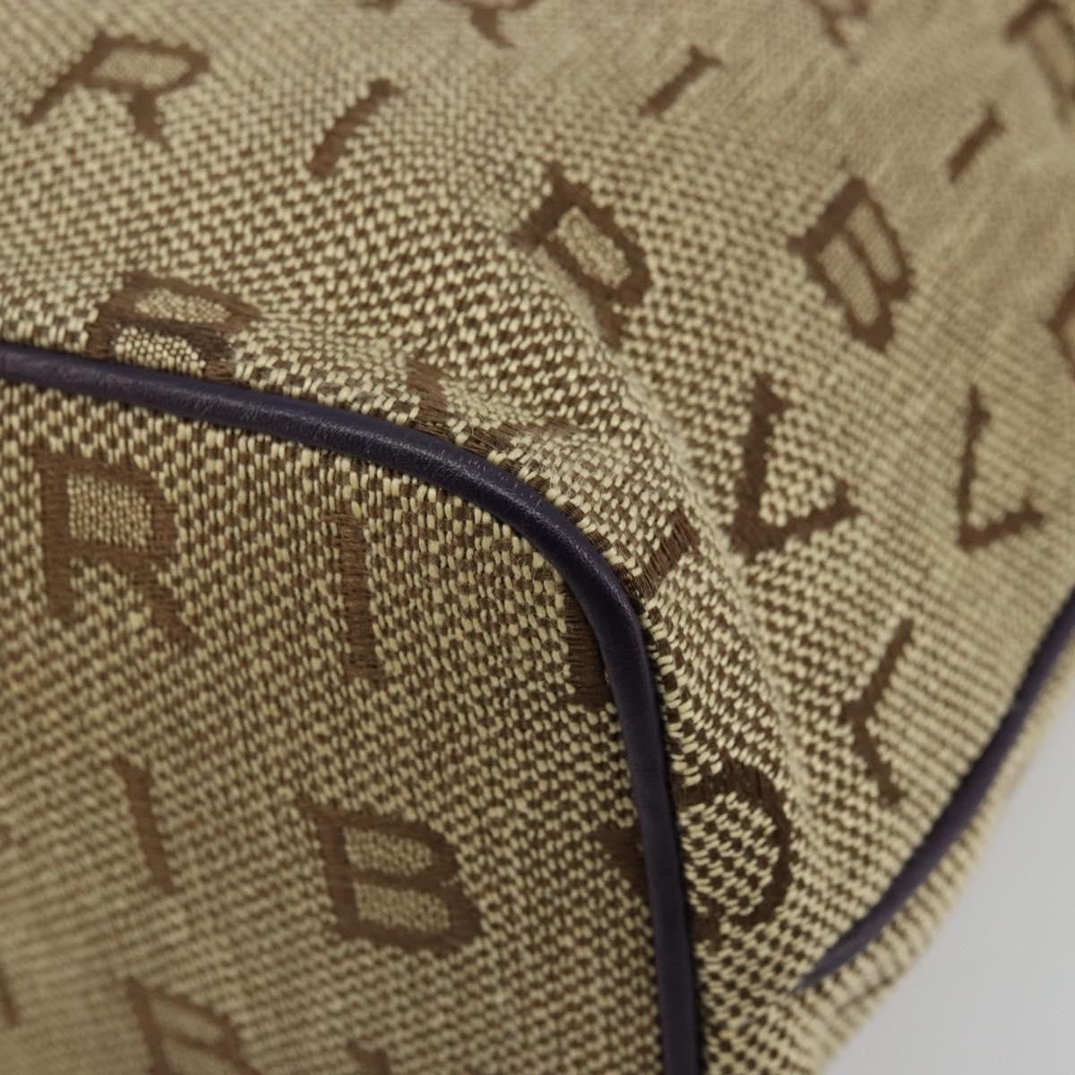 Bvlgari Logomania Canvas Beige Canvas Tote Bag Bag (Pre-Owned)