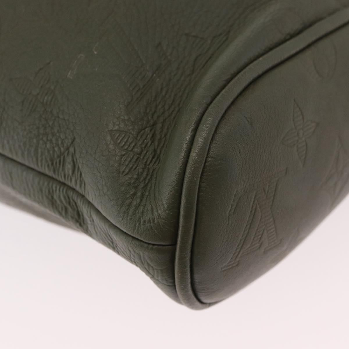 Louis Vuitton Chalk Sling Monogram Shadow Leather Green Canvas Shoulder Bag Bag (Pre-Owned)