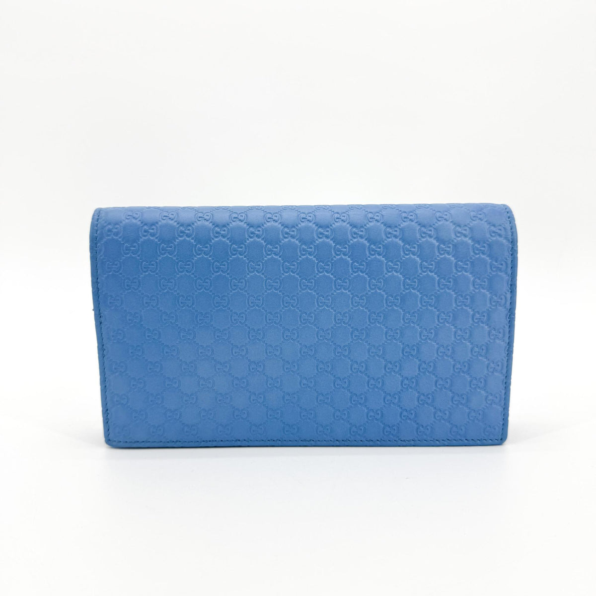 Gucci Wallet On Strap Microguccissima Leather Blue Leather Crossbody Bag Bag (Pre-Owned)
