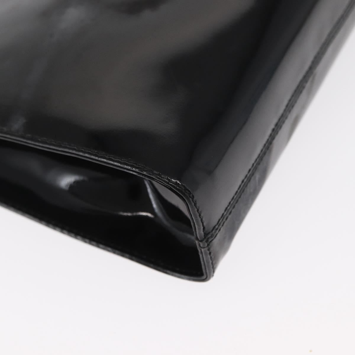 Salvatore Ferragamo Vintage Gancini Chain Patent Leather Black Patent_Leather Shoulder Bag Bag (Pre-Owned)