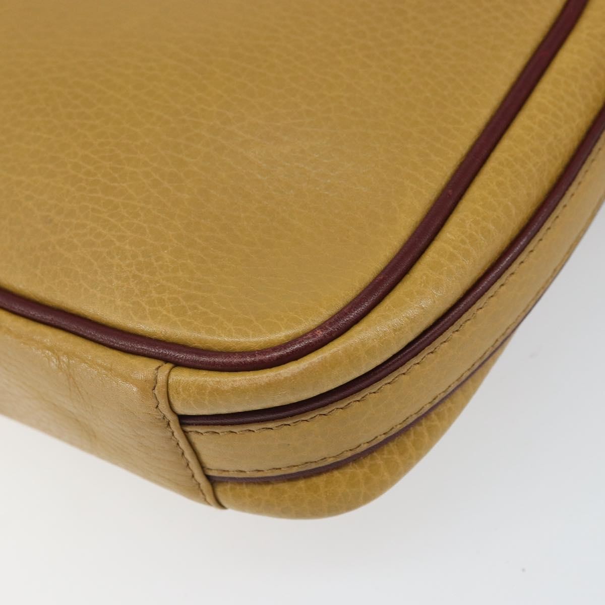 Cartier Tasseled Must De Cartier Leather Yellow Leather Shoulder Bag Bag (Pre-Owned)