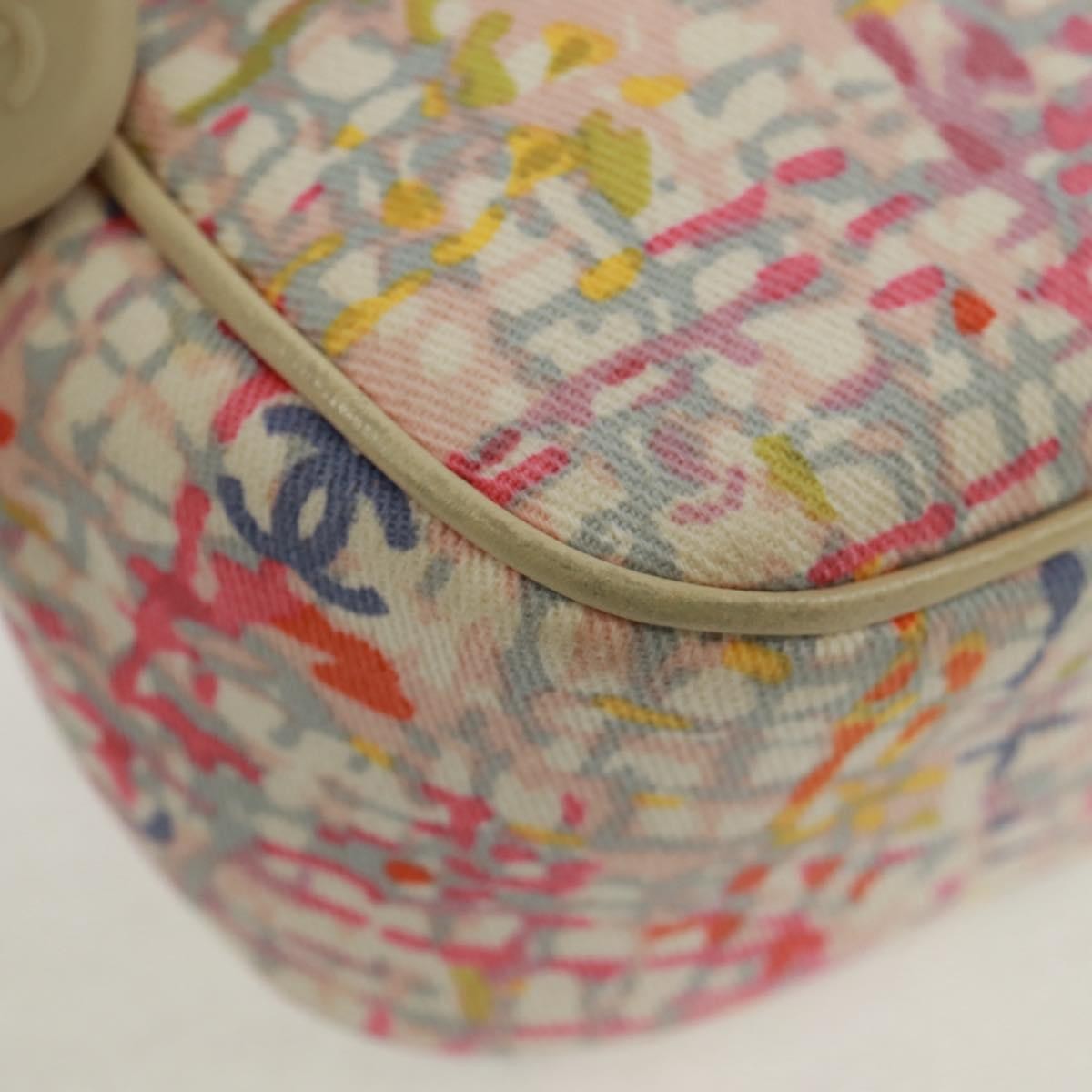 Chanel Vintage Clover Camera Printed Canvas Multicolour Canvas Shoulder Bag Bag (Pre-Owned)