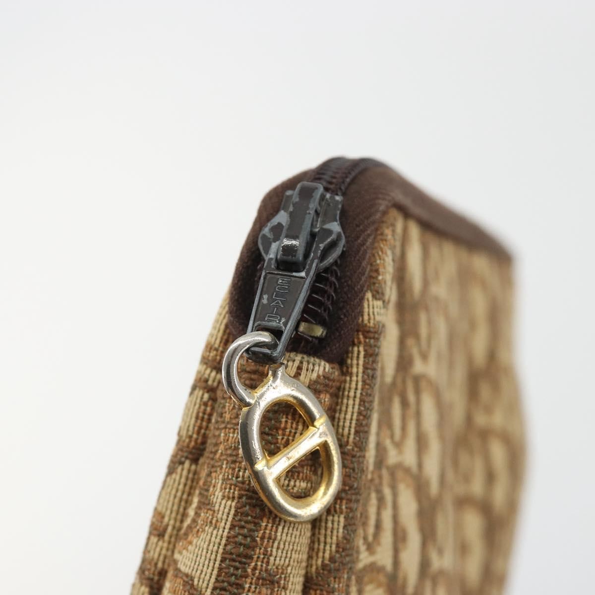 Christian Dior Vintage Trotter Canvas Brown Canvas Clutche & Pouche Bag (Pre-Owned)
