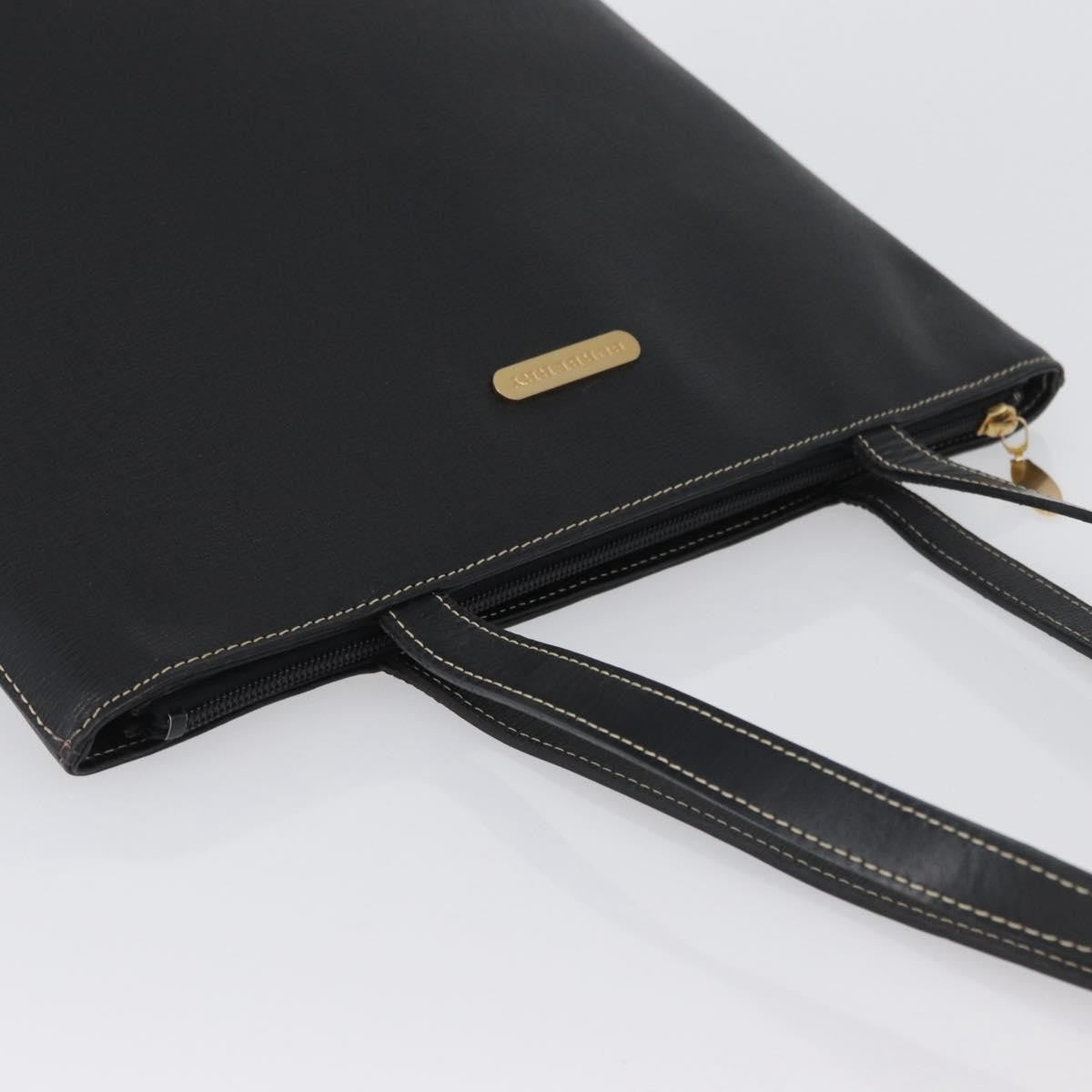 Burberry Vintage Leather Black Leather Tote Bag Bag (Pre-Owned)