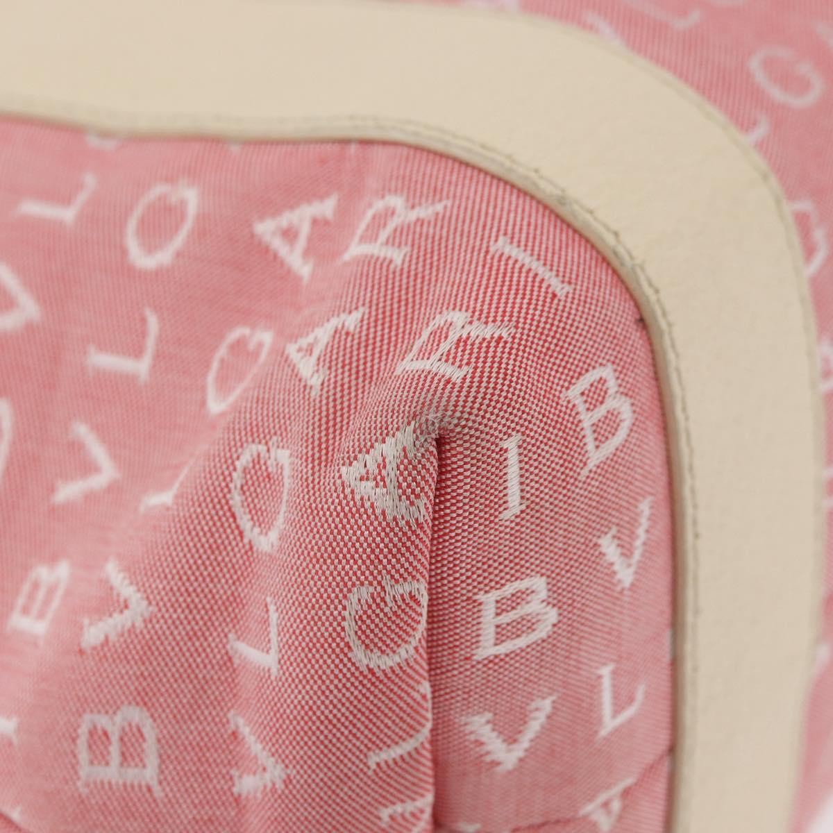 Bvlgari Logomania Canvas Pink Canvas Shoulder Bag Bag (Pre-Owned)