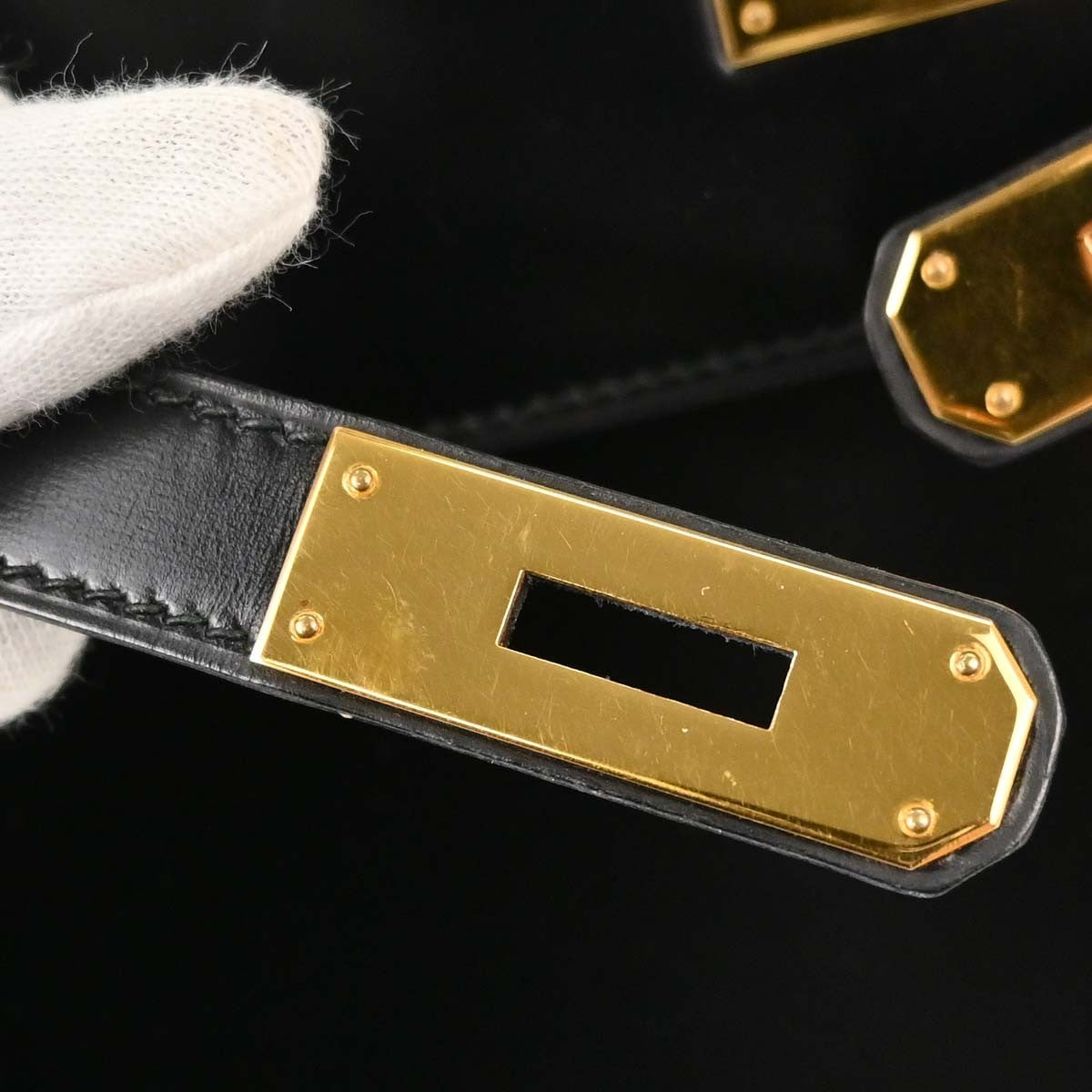 Hermes Kelly Sellier Box Calf Black Calfskin Handbag (Pre-Owned)