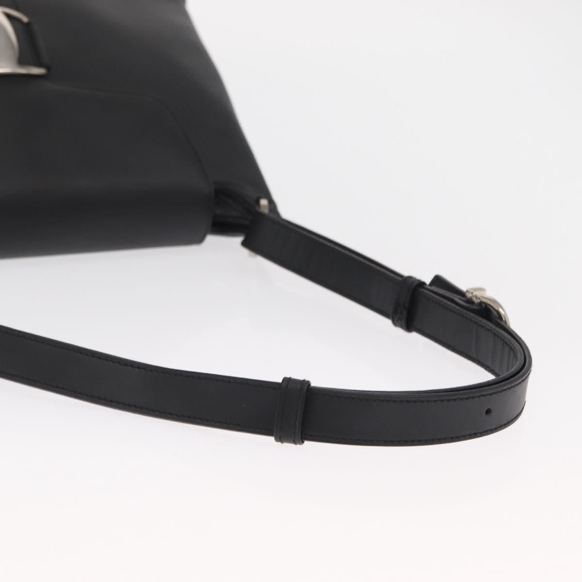 Salvatore Ferragamo Vala Leather Black Leather Shoulder Bag Bag (Pre-Owned)