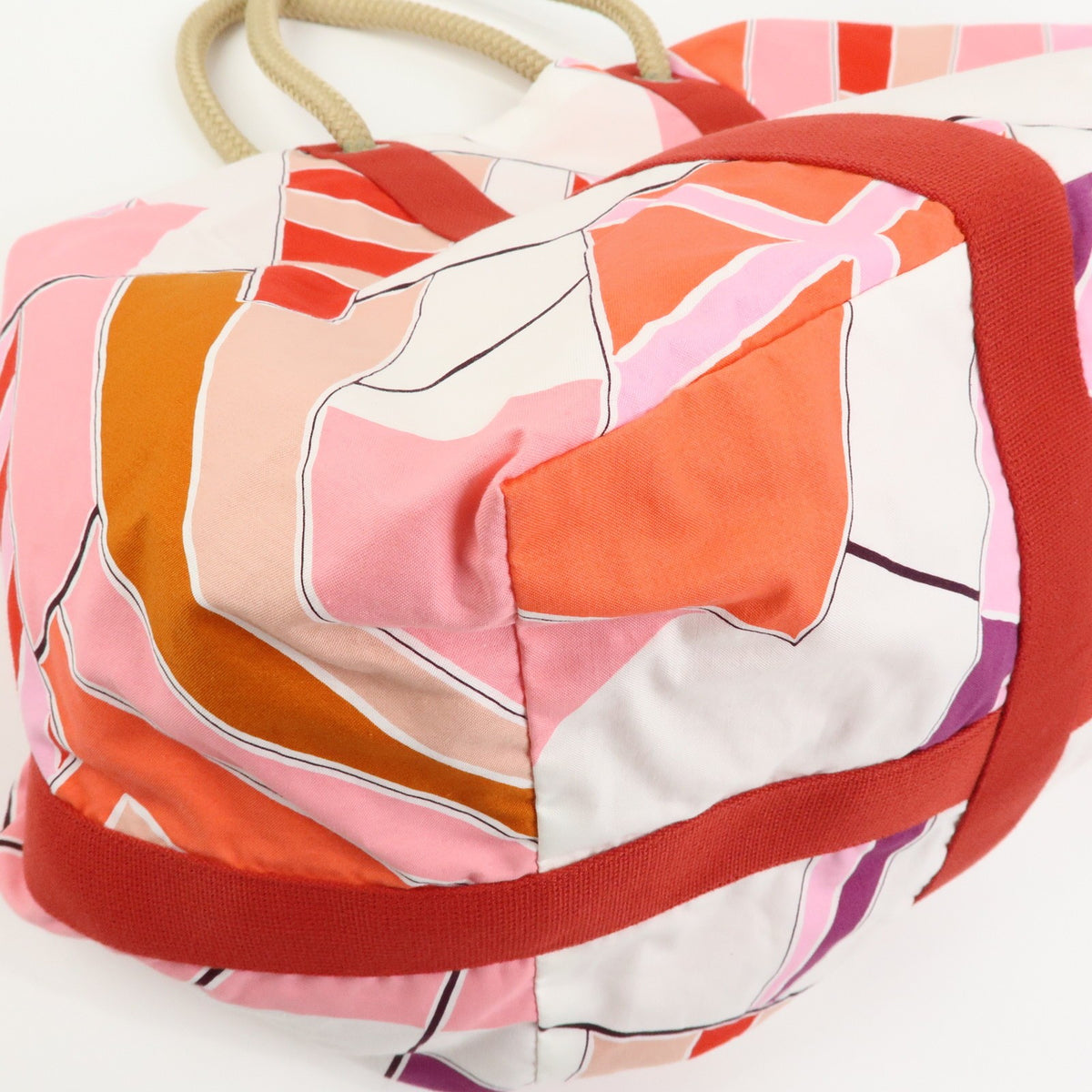 Hermes Drapeaux Au Vent Printed Canvas Multicolour Canvas Handbag (Pre-Owned)