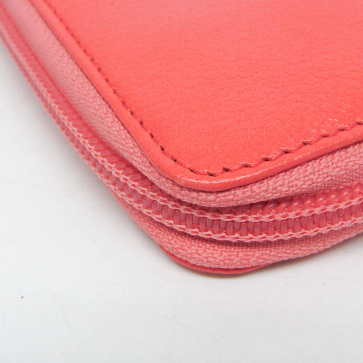 Chanel Camellia Zip Around Organizer Leather Pink Leather Wallets Accessory (Pre-Owned)