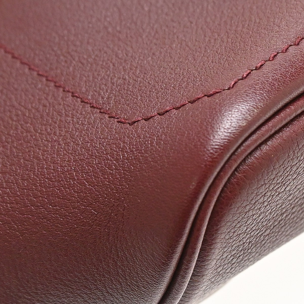 Hermes Cityslide Belt Evercolor Burgundy Leather Clutche & Pouche Bag (Pre-Owned)