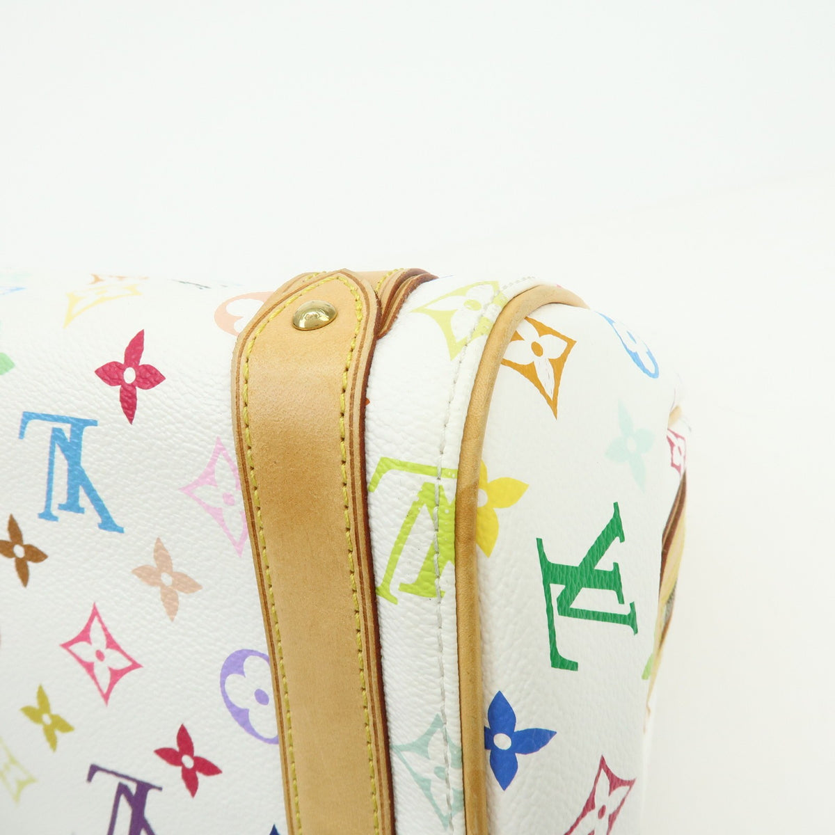Louis Vuitton Priscilla Monogram Multicolor White Canvas Handbag (Pre-Owned)