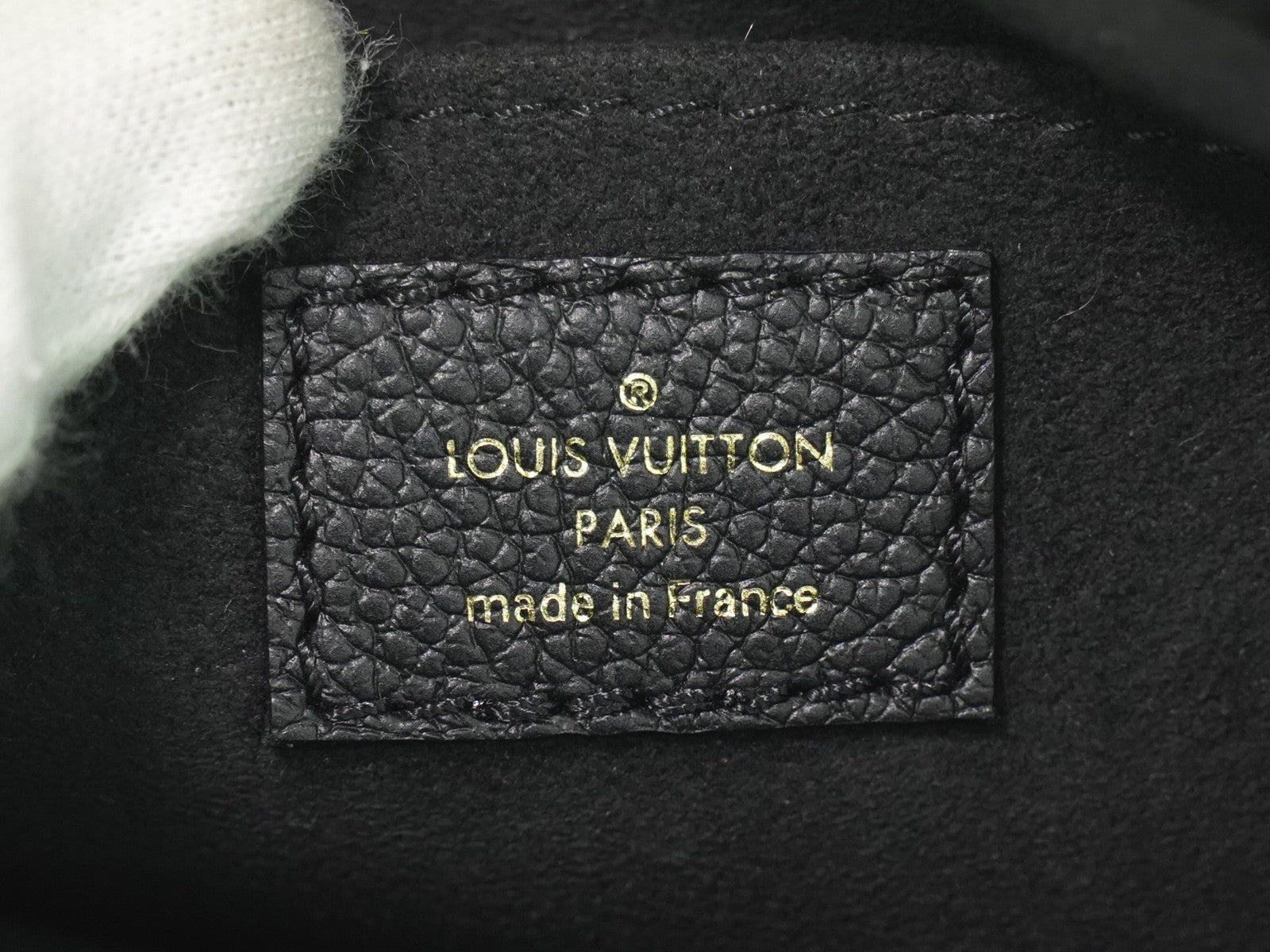 Louis Vuitton Petit Sac Plat Bicolor Monogram Empreinte Giant Black Leather Handbag (Pre-Owned)