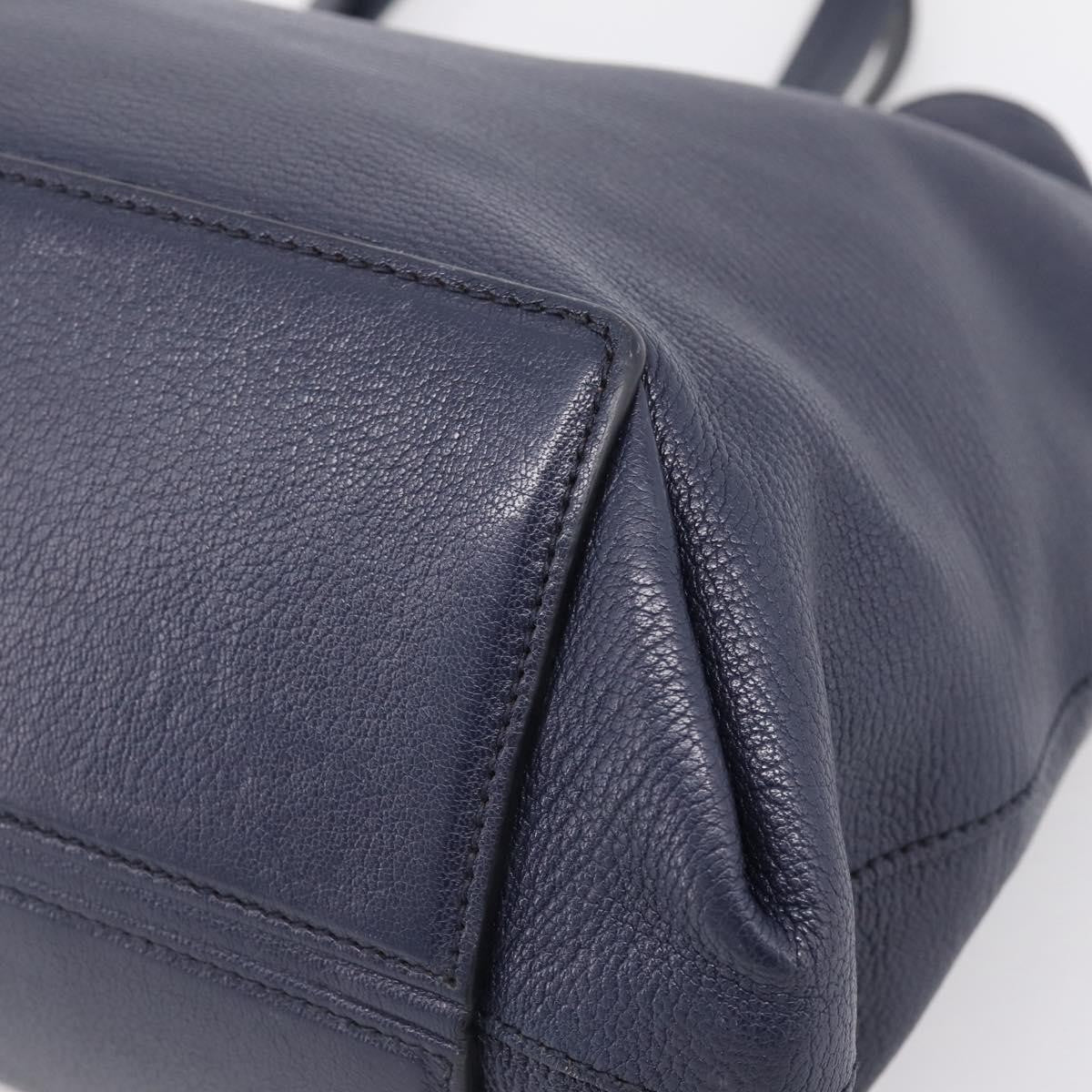 Miu Miu Madras Leather Navy Leather Shoulder Bag Bag (Pre-Owned)
