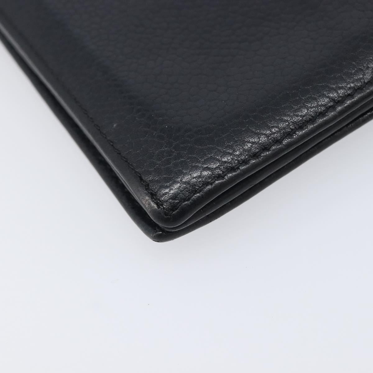 Chanel Timeless Bifold Card Case Caviar Black Leather Card Holders Accessory (Pre-Owned)