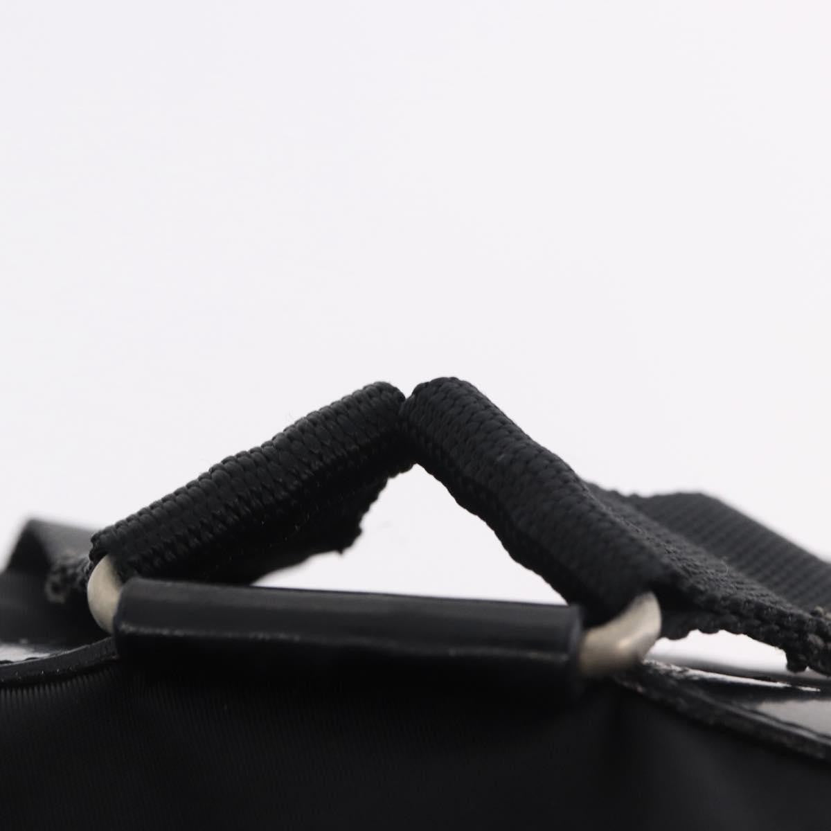 Prada Double Front Pocket Tessuto Black Nylon Backpack Bag (Pre-Owned)