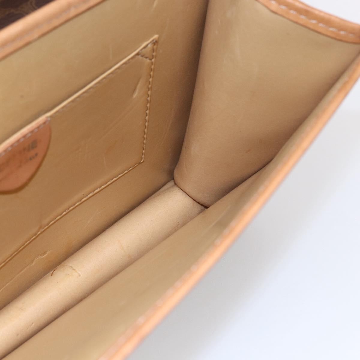 Celine Vintage Macadam Canvas And Leather Brown Canvas Shoulder Bag Bag (Pre-Owned)