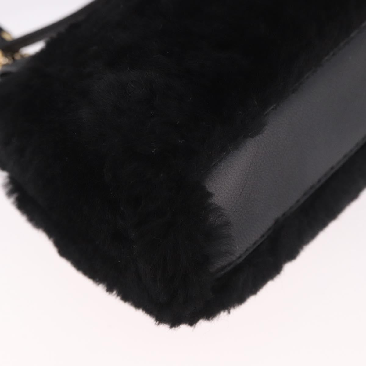 Fendi Peekaboo Fur Black Fur Handbag (Pre-Owned)