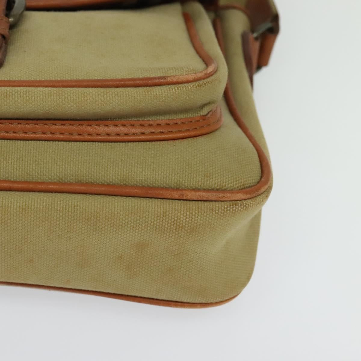 Burberry Front Pocket Messenger Canvas Beige Canvas Shoulder Bag Bag (Pre-Owned)