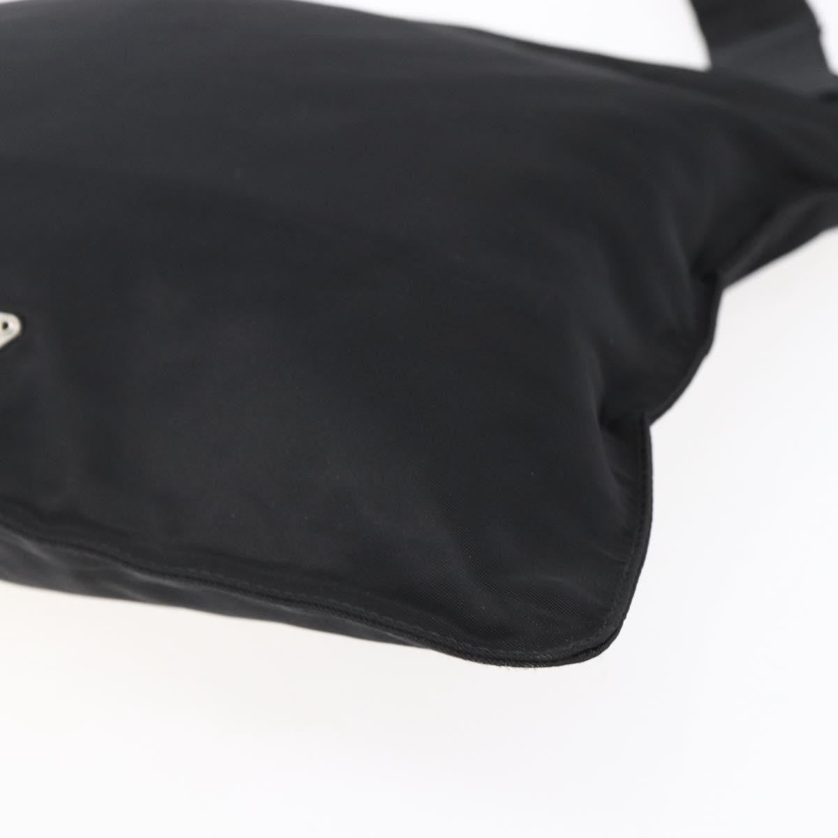 Prada Flat Messenger Tessuto Black Nylon Shoulder Bag Bag (Pre-Owned)