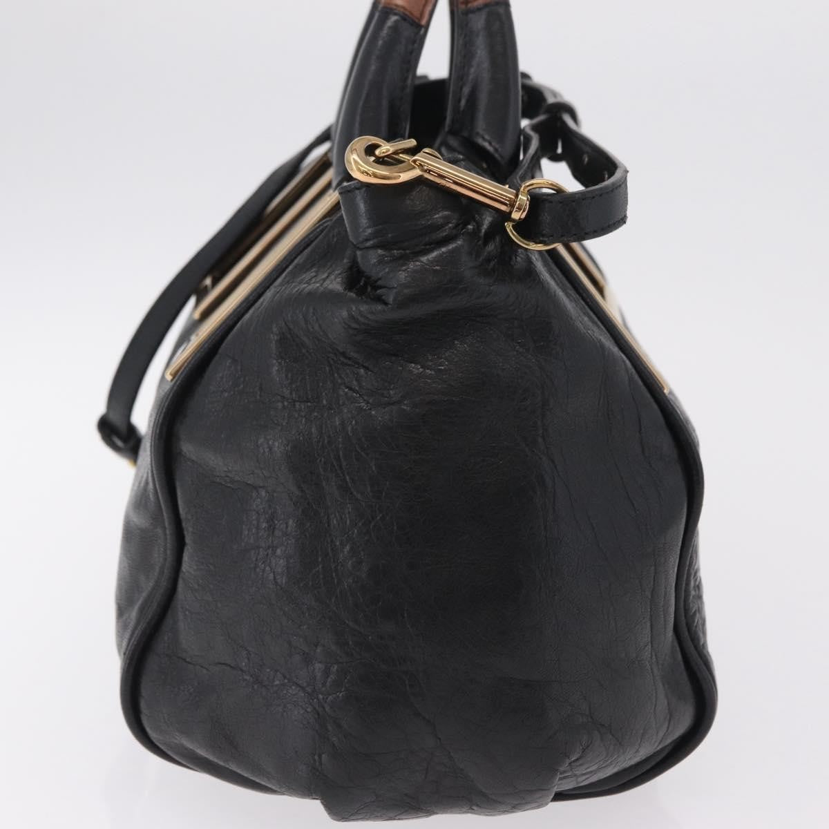 Chloe Ethel Leather Black Leather Handbag (Pre-Owned)