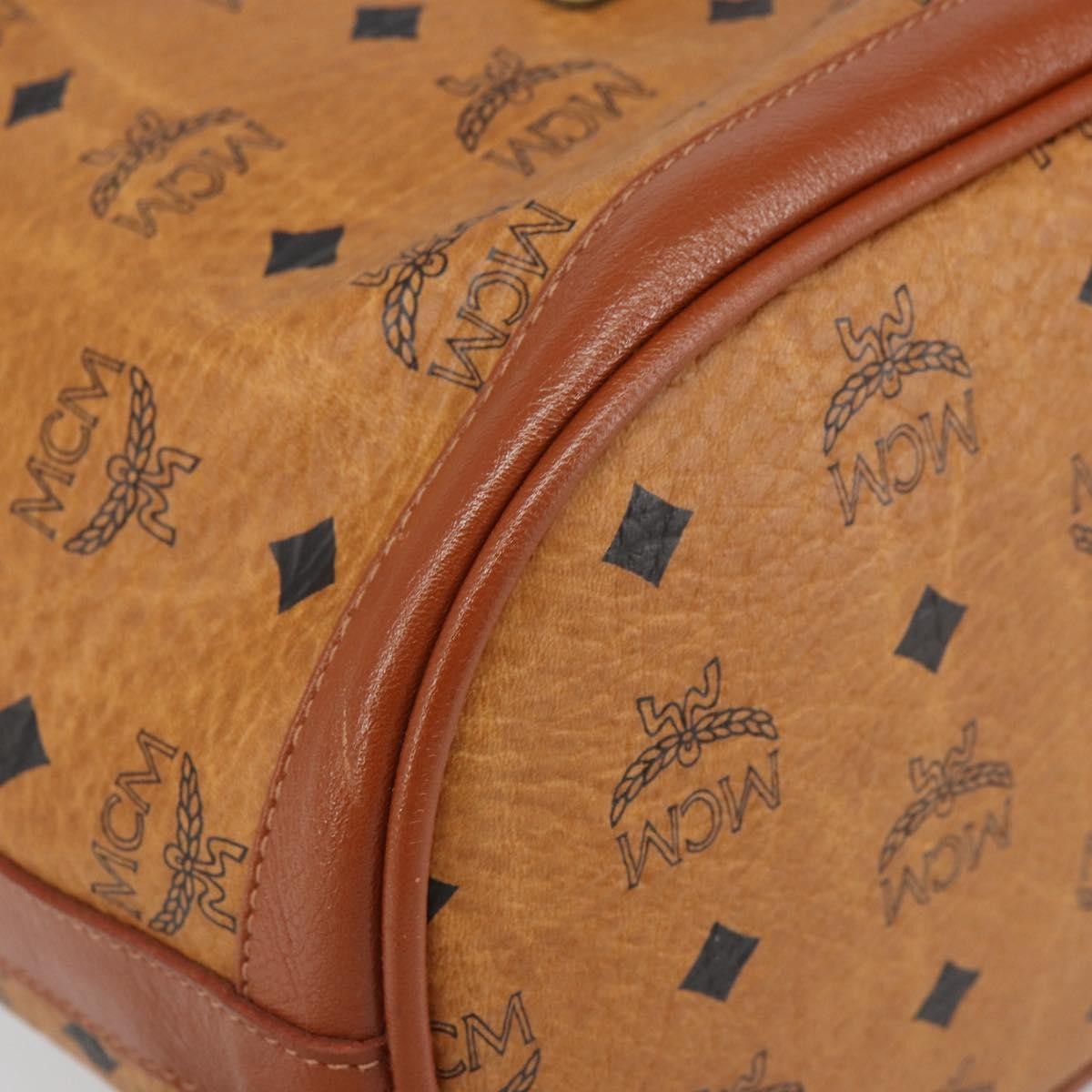MCM Visetos Pvc Brown Pvc Shoulder Bag Bag (Pre-Owned)