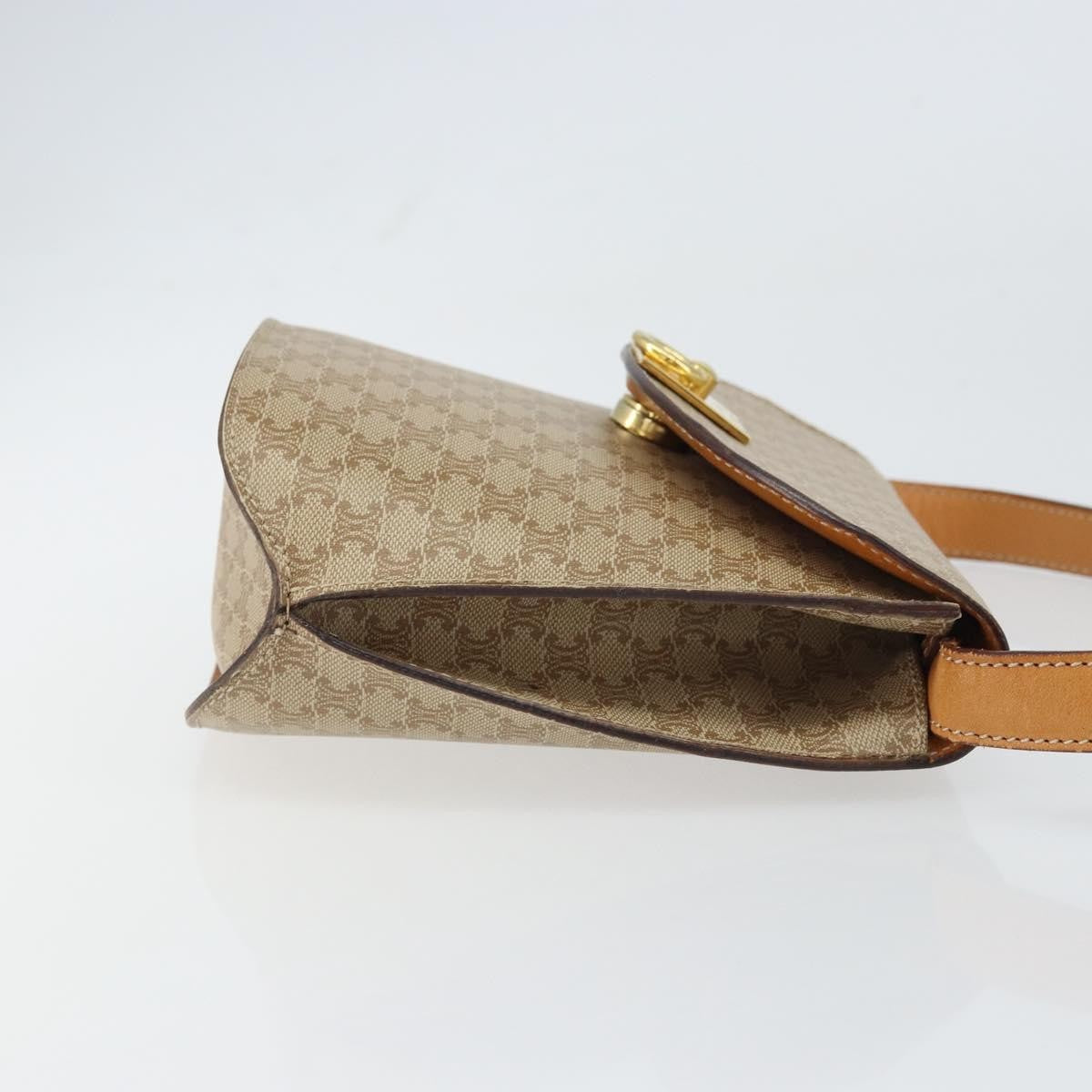 Celine Vintage Macadam Canvas Beige Canvas Shoulder Bag Bag (Pre-Owned)