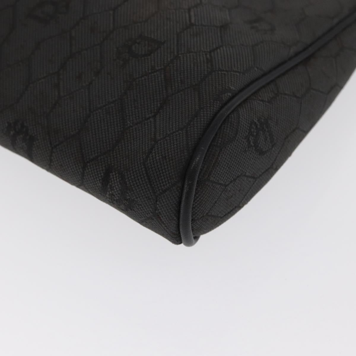 Christian Dior Vintage Honeycomb Clutch Canvas Black Canvas Clutche & Pouche Bag (Pre-Owned)