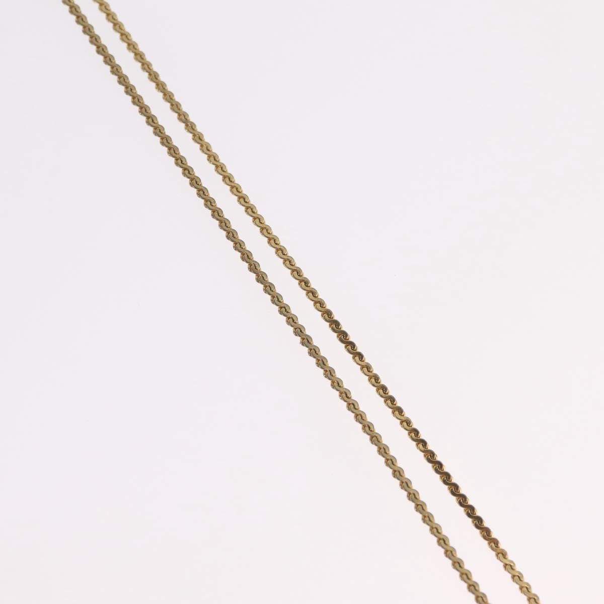 Christian Dior Vintage Cd Pendant Metal With Crystals Gold Metal Necklace Jewelry (Pre-Owned)