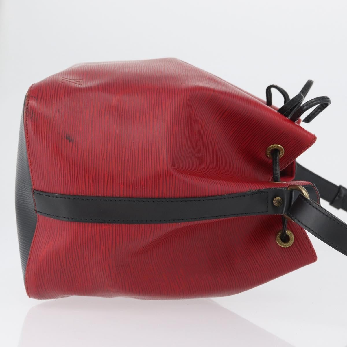 Louis Vuitton Petit Noe Monogram Canvas Red Leather Shoulder Bag Bag (Pre-Owned)